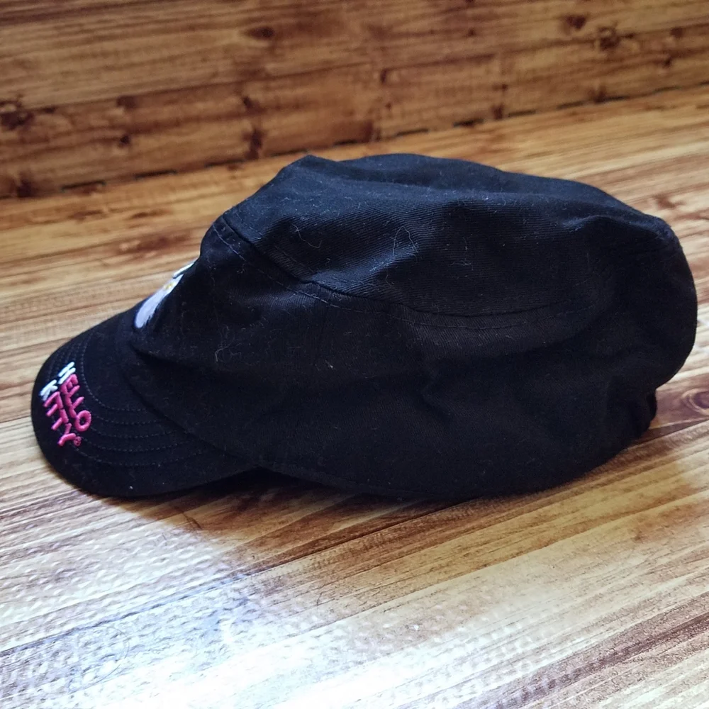 Hello Kitty Military Hat Black Camo Cap Girls Small Sanrio OSFM